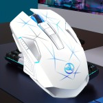 HXSI New 2.4GG Wireless Mouse Color Backlight 2400DPI Adjustable And Rechargeable USB Plug And Play Optical Mouse Suitable For Home Games, Office Computer Peripherals