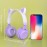 Head-mounted Headset Gradient Color LED Luminous Cat Ears Telescopic Folding Children's Cheap Gift Cute Wireless Headset