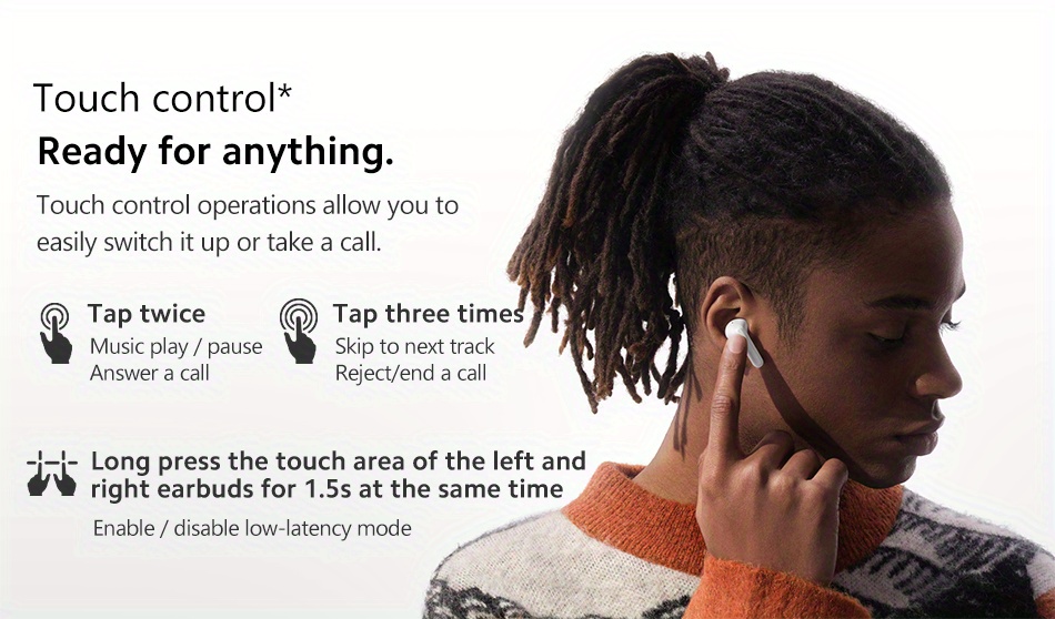 1 set xiaomi redmi buds 4 lite wireless 5 3 wirelss earbuds in ear light weight headphones built in microphone stereo headset tws earphones for android iphone tv computer laptop details 3